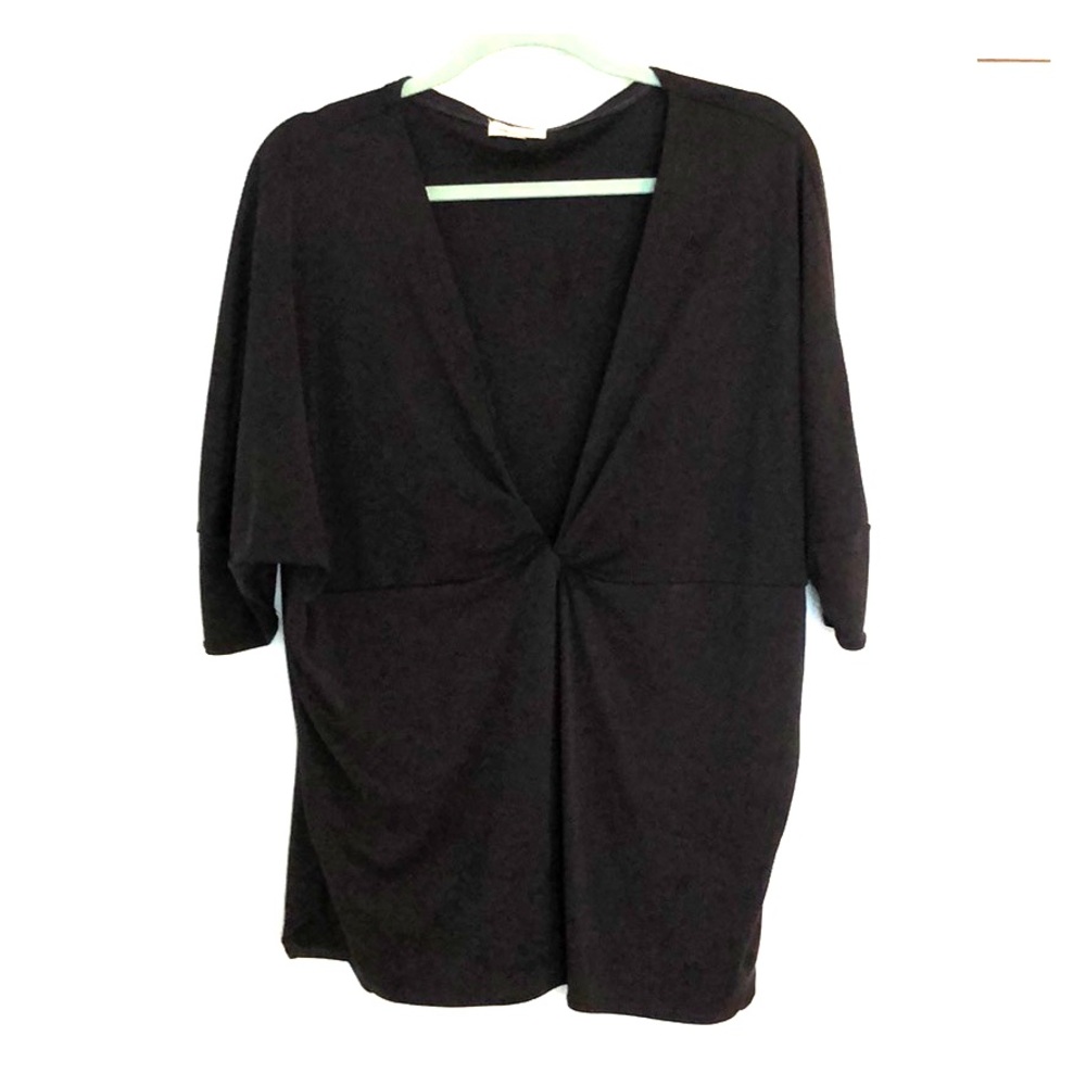 Dark Gray Deep-V OU Top!